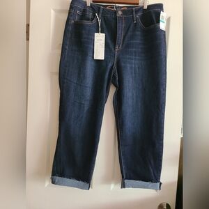 Seven7 Dark Blue Ankle Jeans